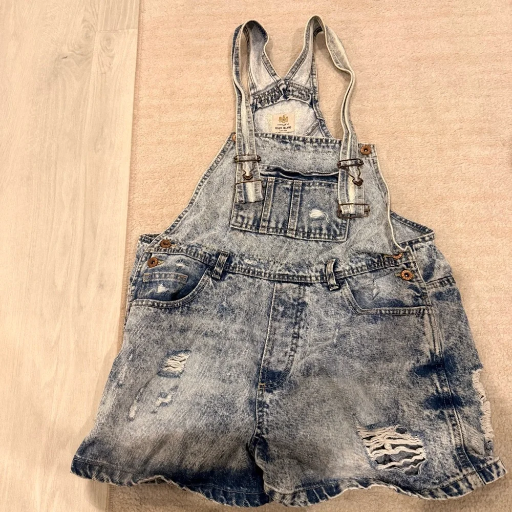 River Island Blue‎ and Cream Denim Jacket